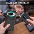 thumbnail image 3 of KOMI pour Google Pixel 8 Pro Étui avec Porte-Cartes, Support Intégré Étui Portefeuille de Protection Intégrale Testée contre les Chutes pour Google Pixel 8 Pro (Vert), 3 of 5