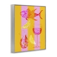 thumbnail image 3 of Stupell Industries Summer Seafood on Stripes Gray Framed Giclee Art design by EttaVee, 14 x 11, 3 of 8