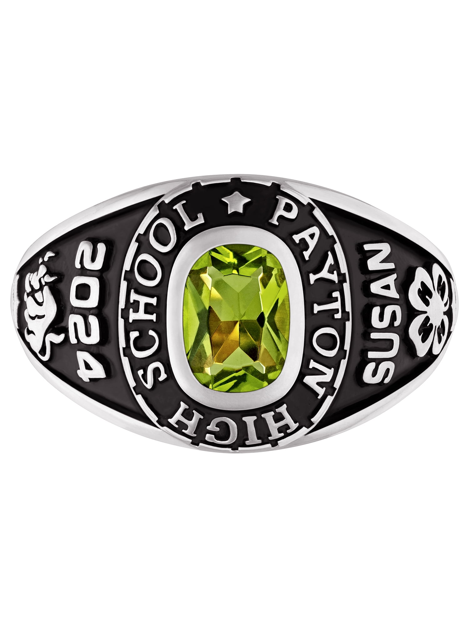 Order Now for 2025 Graduation, Freestyle 10K White Gold Women's Classic Petite Birthstone Class Ring, Personalized, High School or College Graduation