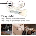 thumbnail image 3 of Manija reclinable Universal con Cable, piezas de repuesto para sillón reclinable, manija de liberación Compatible con sofá, 3 of 3