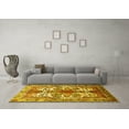 thumbnail image 3 of Ahgly Company Indoor Rectangle Persian Yellow Traditional Area Rugs, 2' x 5', 3 of 4
