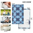thumbnail image 2 of Blue Checkered Grid Pattern Cotton Face Towel Soft Hand Towel Absorbent Bathroom Towel for Kitchen Hotel, 2 of 7