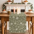 thumbnail image 1 of Table Runners 36 Inches Long Dress Scarves, Rustic Wildflowers Farmhouse Kitchen/Dining Table Decor Table Runner, Short Coffee Tablerunners, Spring Floral Botanical Retro Sage Green 13x36 Inch, 1 of 8