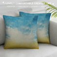 thumbnail image 3 of PHYHOO Yellow and Blue Throw Pillow Cushion Cover, Exotic Dreamy Toned Blurry Landscape, Decorative Square Accent Pillow Case, Yellow White, 3 of 5