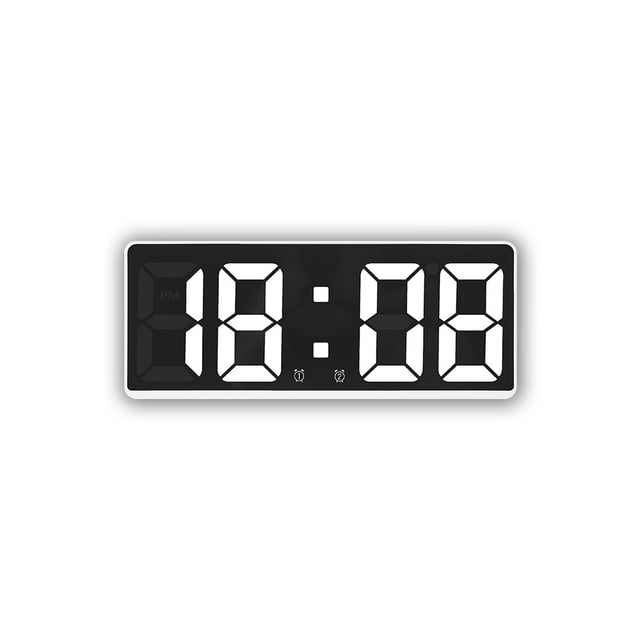 Wosthever Reloj digital LED Estilo simple Pantalla de fecha Reemplazo 5 Engranaje Función de repetición Control de sonido Alarmas Termómetro Decoración del hogar Tipo 1 Wosthever HA084277-01B