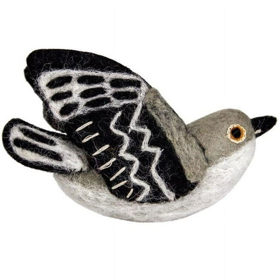 Wild Woolies Felt Bird Garden Ornament Mockingbird Wild Woolies