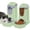 Green, variant on 2 Pack Cat Automatic Feeder and Water Dispenser with Stainless Steel Bowl