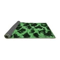 thumbnail image 2 of Ahgly Company Indoor Square Abstract Emerald Green Modern Area Rugs, 5' Square, 2 of 4
