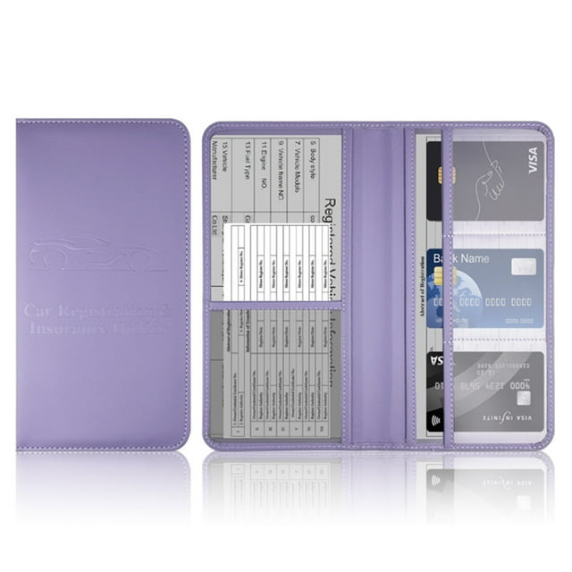 Drivers License Leather Leather Case Car Registration Document with Insurance Data Document Protective Case