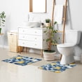 thumbnail image 6 of Yayeee Bath Rug for Bathroom Floor Non Slip Contour Fluffy Soft Absorbent Mat, 20"x24", Retro Plaid Lemon, 6 of 7