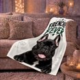 thumbnail image 6 of French Bulldog Frenchie Fever, Playful Pet Portrait Pattern, Warm Flannel Blanket for Living Room and Bedroom, Dog Lovers person's Day Gift, Pet Lover Home Decor, 6 of 9