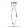 thumbnail image 2 of SZUL Women's Tanzanite and Diamond Wave Ring in 10K White Gold, 2 of 5
