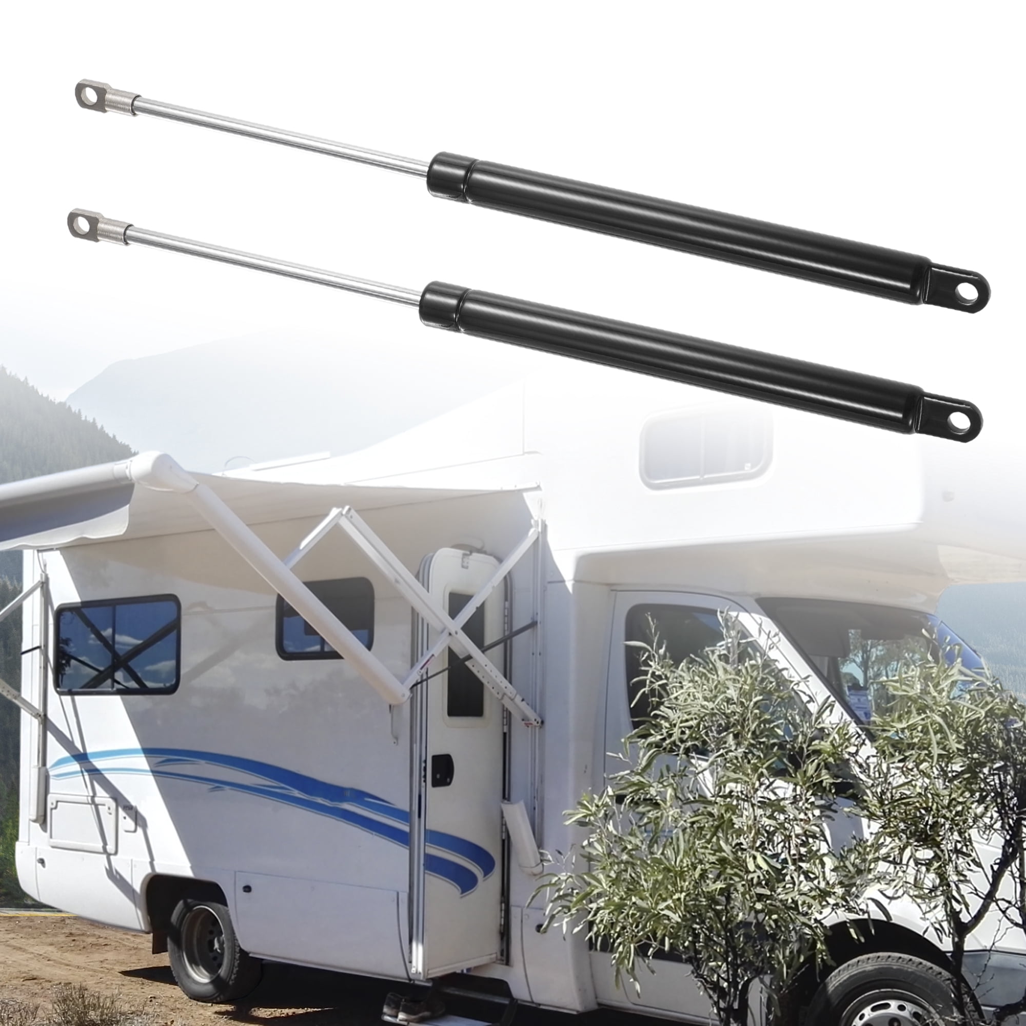 Unique Bargains 12 Inch Lift Supports Struts Gas Spring for RV Car Window 65Ib/289N Black