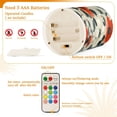 thumbnail image 5 of Yayeee Flameless Candles with Remote Flickering Battery Operated Multi Color Changing, Large Red Floral Pattern, 5 of 7