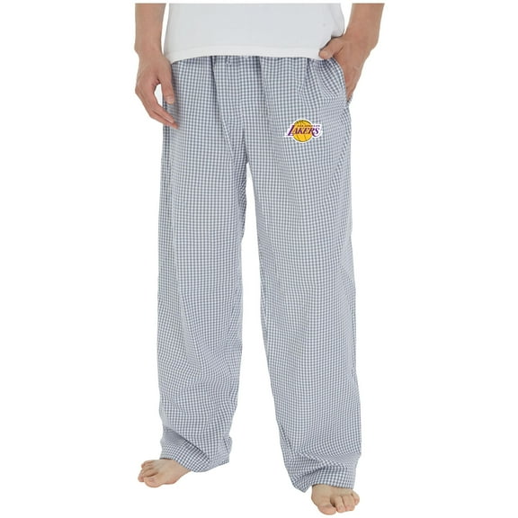 Men's Concepts Sport Gray/White Los Angeles Lakers Tradition Woven Pants