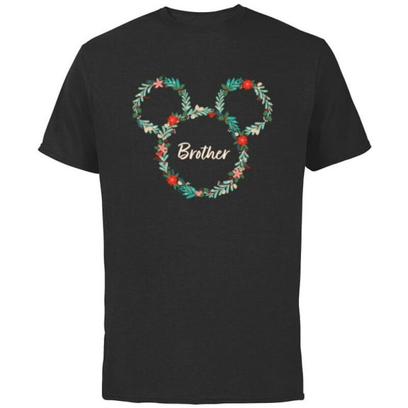 Disney Mickey Mouse Christmas Family Vacation Trip Brother - Short Sleeve Cotton T-Shirt for Adults - Customized-Navy