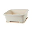 thumbnail image 3 of jinwen Flower Box 28 L Indoor Outdoor Rectangular with Tray Porch Vegetable Planter White, 3 of 9