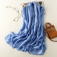 thumbnail image 2 of SWSMCLT Women's Pashmina Scarves & Wraps Lightweight Silky Thin Summer Scarf Basic Solid Soft Shawl Casual Pashmina Sky Blue One Size, 2 of 4