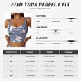 thumbnail image 7 of Fotbe Watercolor Flowers Butterfly Pattern Womens' Sports Bra Longline Wirefree Padded with Medium Support Sports Moisture-Wicking Workou Vest,Tank Top-XX-Large, 7 of 7