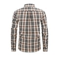 thumbnail image 4 of LYSMORA Men's Plaid Flannel Button Down Shirt Long Sleeve Lapel Collar Casual Button Up Shirt with Chest Pocket Regular Fit for Work Travel Daily Outdoor, 4 of 5