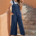 thumbnail image 2 of Aayomet Womens Jumpsuits Dressy color Women Jumpsuits Cowboys Fashion Leisure Summertime Women's Jumpsuit,Blue M, 2 of 4