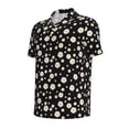 thumbnail image 2 of Xecao Daisy for Mens' Casual Short Sleeve Button-Down Polo Shirts for a Classic Golf Look, 2 of 9