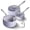 Gradient Purple, variant on HLAFRG 1+2+3QT Nonstick Saucepan Set with Lids, Small Pot Set, Ceramic Coating, Less Oil and Easy to Clean, Stainless Steel Handle, Fast and Even Heating, Cream White Pan, Oven Safe