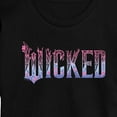 thumbnail image 3 of Wicked: Part 2 -  Floral Ombre Logo - Juniors Cropped Short Sleeve Graphic T-Shirt, 3 of 5