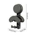 thumbnail image 3 of No-Drill Headphone Holder Hook | Wall Mount Earphone Rack | Entryway Bag & Hat Storage | Gray or White Plastic | Space Saving Rotary Suction Cup Organizer, 3 of 6
