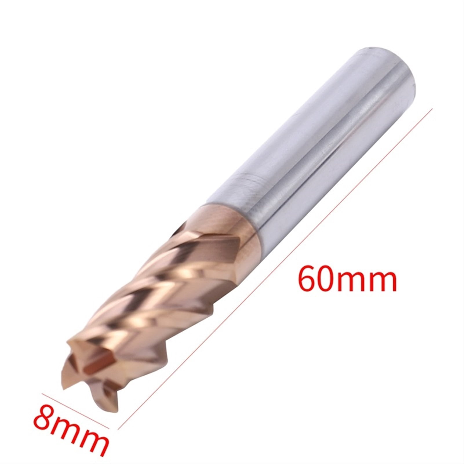 5pcs 8mm Solid Carbide End Mills Endmill 4 Flute Side Milling Slotting Face Mill