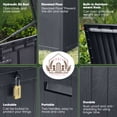 thumbnail image 5 of EHHLY Commercial Grade Deck Box, 120 Gallon Outdoor Storage Box Large, Lockable Package Bin Delivery Box for Outside Front Porch, Patio Cushions Storage Containers Waterproof, Grey, 5 of 10