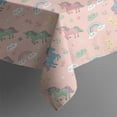 thumbnail image 5 of Pink Cartoon Unicorn Rainbow Cloud Bird Pattern Square Tablecloth,Waterproof Square Table Cover,Wipeable Spillproof Washable Table Cover for Home Kitchen Party Decor 60"x60"(152x152cm), 5 of 6