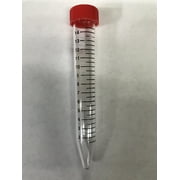 Centrifuge Tubes Conical-Bottom Plug, PP, 15 mL, Sterile,Cap Color: Red (QTY. 300) by BioRx Sponix