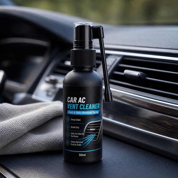 Car AC Vent Cleaner Spray 1.7 fl oz Air Conditioner Odor Remover Dry Interior Deep Clean Spray for Car Truck SUV Vehicle Dash Vent Auto Care