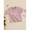 thumbnail image 6 of Mommy and Me Matching Shirt Short Sleeve Letter Embroidery Summer T-shirt Family Outfits, 6 of 10