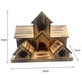 thumbnail image 5 of SPRING PARK Bird House,Bird House for Outside,Wooden Bird Houses for Outside Hanging,Bird Houses for Outside Clearance,6 Hole Handmade Natural Bird House for Backyard/Courtyard/Patio Decor, 5 of 6