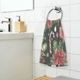 thumbnail image 3 of Yayeee 100% Cotton Hand Towels for Bathroom 16" x 28" Soft Absorbent Kitchen Towel, Black Christmas Holly, 3 of 7