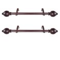 thumbnail image 2 of Rod Desyne Ramona 1 - inc  dia. Side Curtain Rod 12-20 inch long , Set of 2-Color:Mahogany, 2 of 2