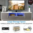 thumbnail image 3 of SESSLIFE Gray TV Stand for 70 Inch TV, Modern TV Cabinet with 16 Color LED Light, 20 Minutes Quick Assemble, 3 of 9