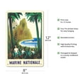 thumbnail image 2 of French National Navy (Marine Nationale) - Vintage French Advertising Poster by Bernard Villemot c.1947 - 8 x 12 inch Vintage Metal Tin Sign, 2 of 4