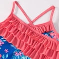 thumbnail image 5 of 4-12Y Big Little Girls One Piece Swimsuits Hawaiian Ruffle Swimwear Beach Bathing Suit UPF 50+, 5 of 7