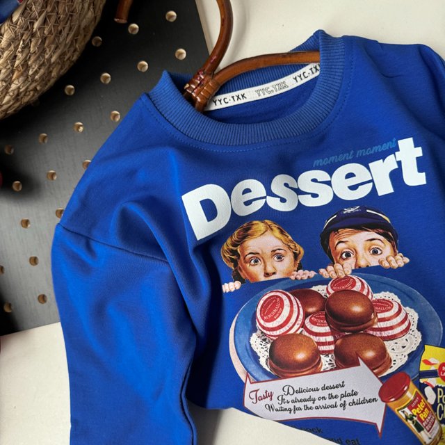 Children‘s Spring Sweater Striped Cotton Children‘s Fashion Cartoon Pullover Western Style Fashionable Spring Clothes