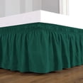 thumbnail image 2 of D.N.G. BEDDINGS 1 Piece Wrap Around Bed Skirt, 10 Inch Deep Pocket, 800 Thread Cotton 100% Egyptian Cotton, Full Size (54" x 75") Inch, Solid Teal Green, 2 of 3