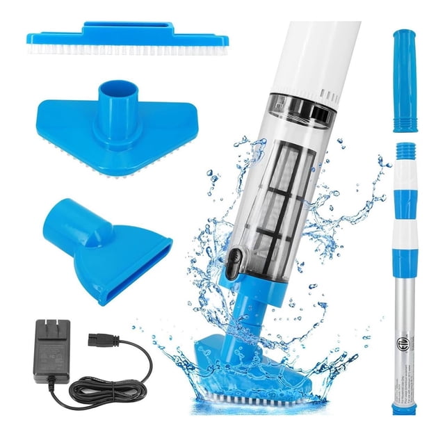 Electric Pool Vacuum, Lightweight 3 in 1 Pool Vacuum with Powerful Suction, Suitable for Outdoor Pools, Bathtubs and Fish Pools
