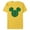 Yellow, variant on Disney Mickey Mouse Icon Green and Red Holiday Plaid - Short Sleeve Blended T-Shirt for Adults - Customized-Yellow