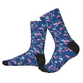 thumbnail image 2 of Rocae Plants And Flamingos for Adult Socks Casual Athletic Stretchy Loose Socks for Women Men Non-Slip Middle Tube Socks, 2 of 7