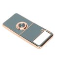 thumbnail image 2 of Coque de Protection pour Téléphone Intelligent, Coque de Téléphone Portable à Processus de Galvanoplastie Efficace TPU avec Support à Doigts pour Bureau pour Femmes Gris, 2 of 8