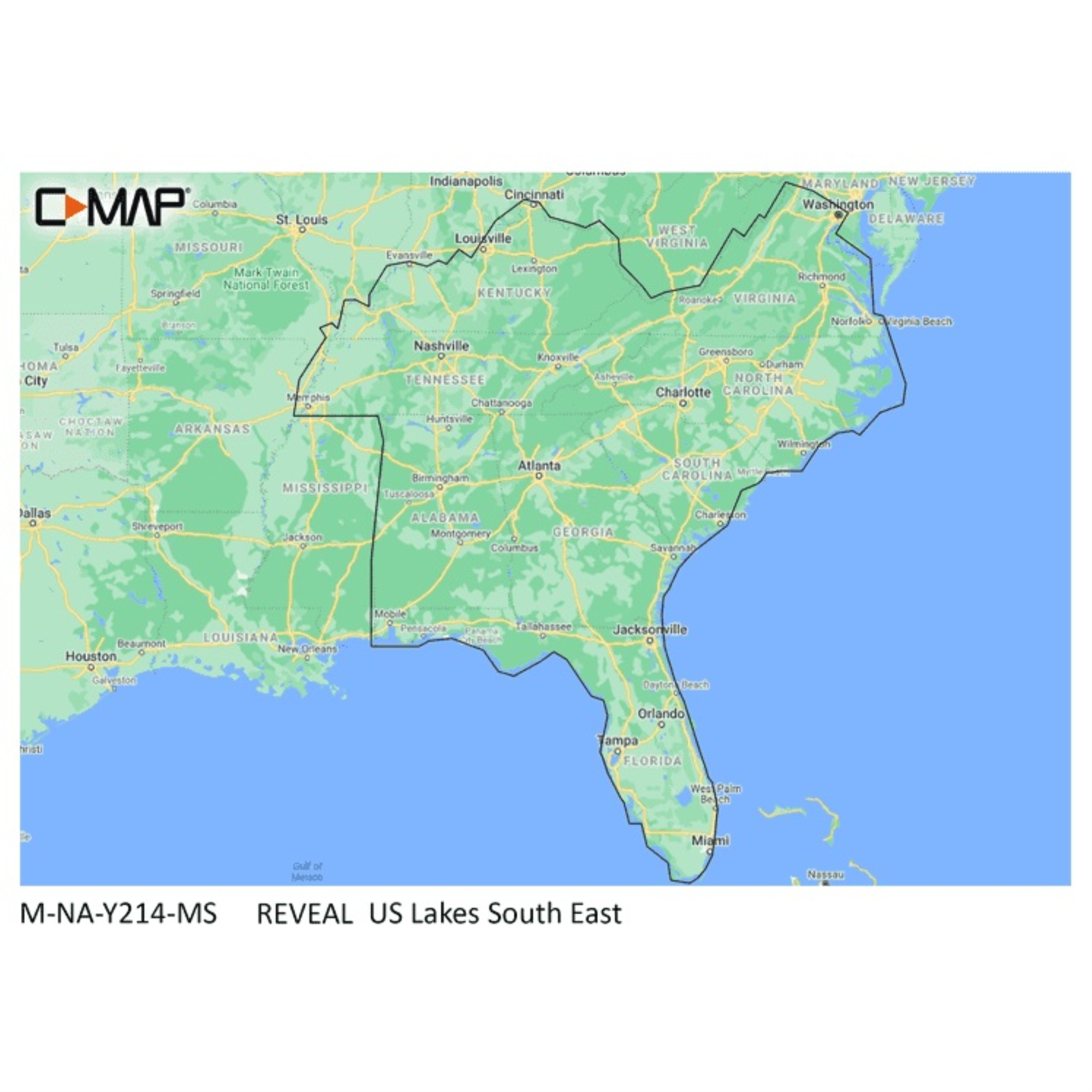C Map Us Inland C-Map Reveal Inland Us Lakes South East - Walmart.com