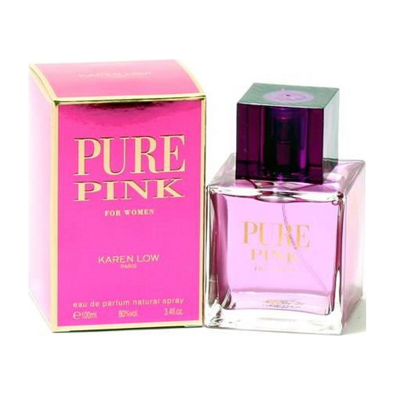 Karen Low Pure Pink Eau De Parfum Spray for Women, 3.4 Ounce