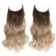 thumbnail image 1 of Nvzi Extensión de cabello invisible con hilo de pescar, fibra sintética larga ondulada y rizada, extensión de cabello ajustable estilo diadema, 14 pulgadas, degradado marrón, 1 pieza, estilo B, 1 of 5